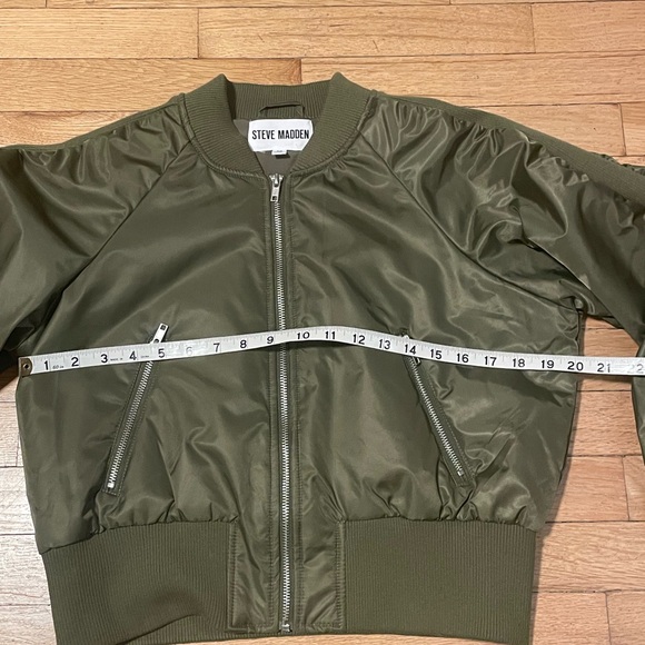 Steve Madden Eva Olive Bomber Jacket Women’s M - Picture 8 of 11